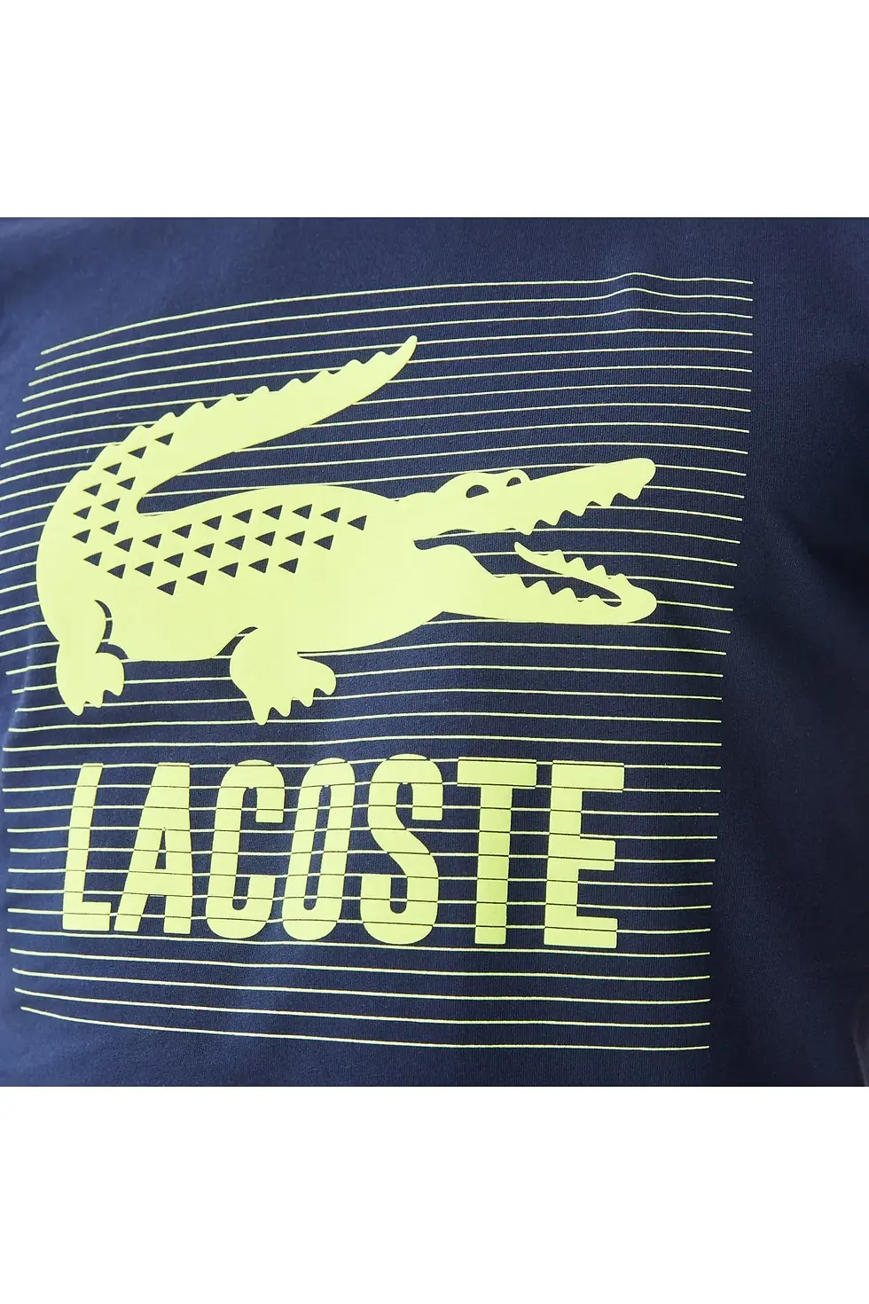 Thumbnail: Lacoste Erkek Slim Fit Bisiklet Yaka Baskılı Lacivert T-shirt TH2304