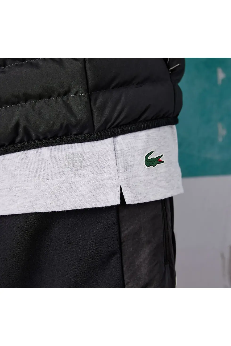 Thumbnail: Lacoste Sport X Novak Djokovic Erkek Regular Fit Bisiklet Yaka Baskılı Gri T-shi