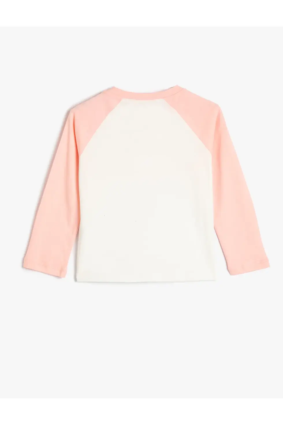 Thumbnail: Koton Tişört Uzun Kollu Bisiklet Yaka Renk Bloklu Baskılı Pamuklu