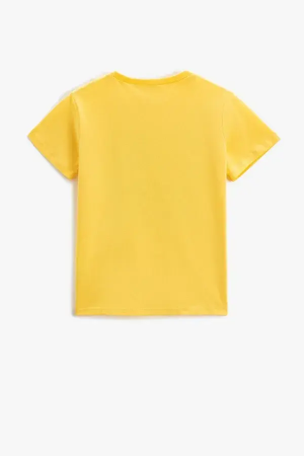 Thumbnail: Koton Erkek Çocuk Slogan Temalı Baskılı Kısa Kollu Bisiklet Yaka Tişört