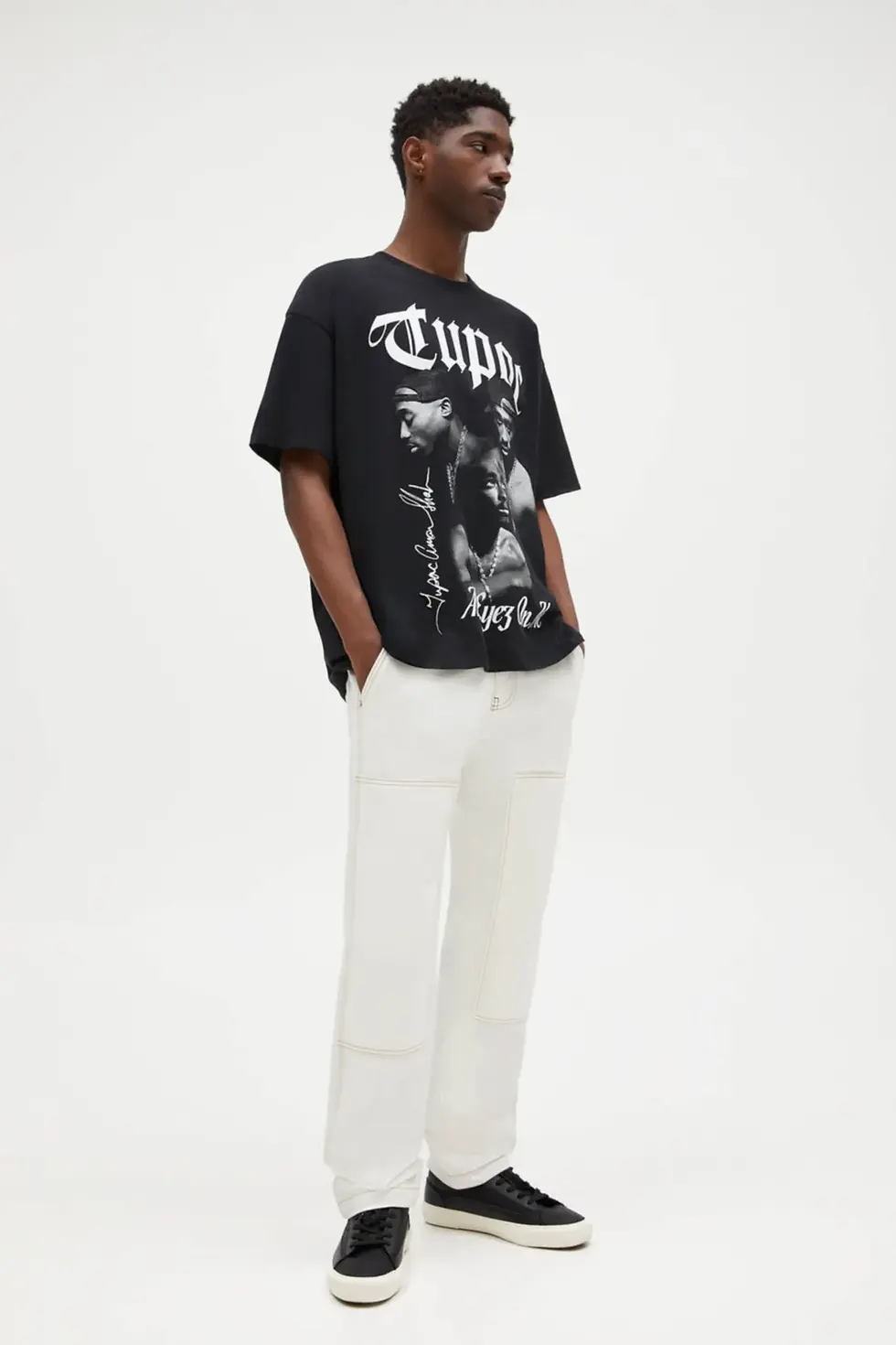 Thumbnail: Pull & Bear Siyah Tupac T-Shirt 04240596