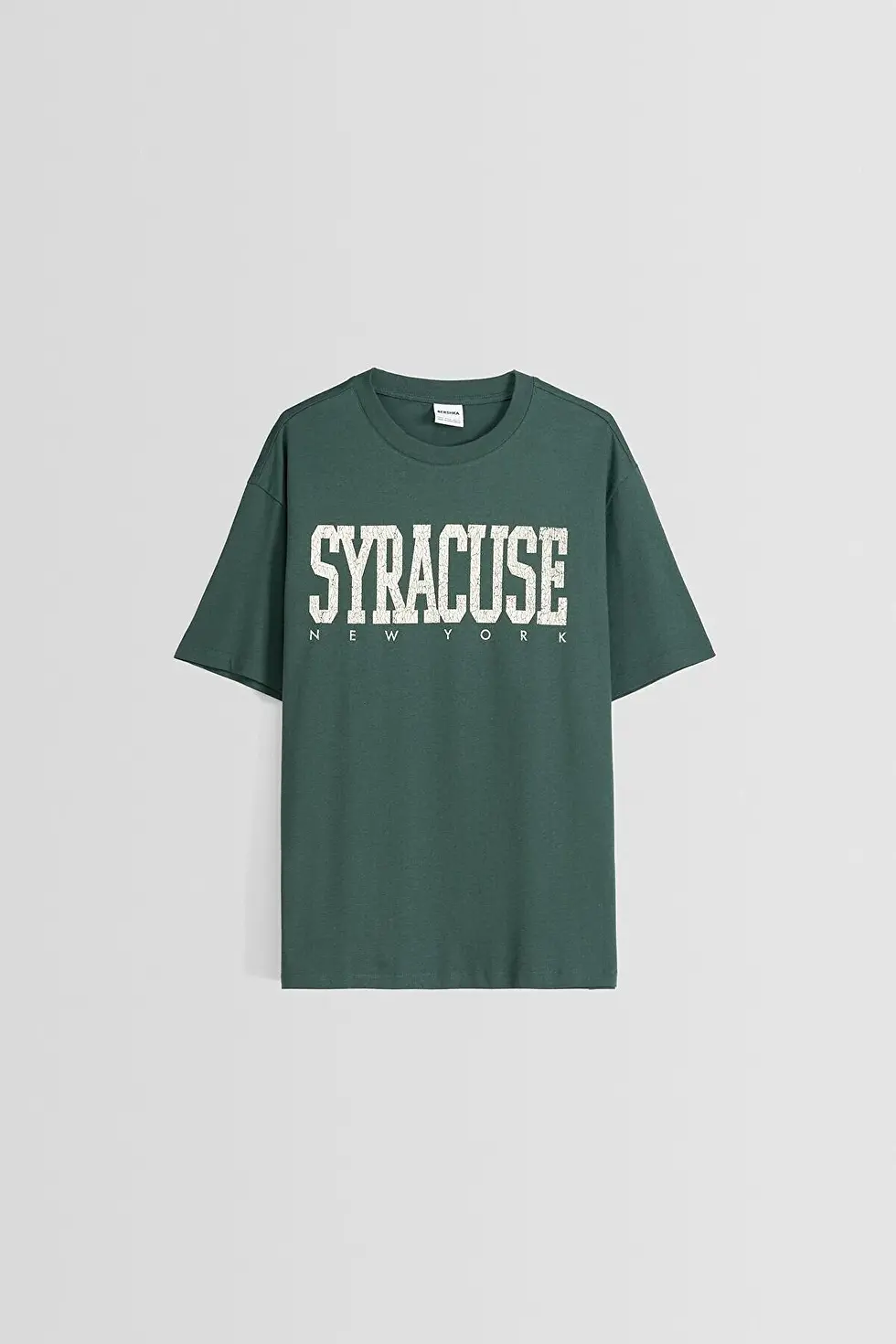 Thumbnail: Bershka Kolej desenli kısa kollu boxy fit t-shirt