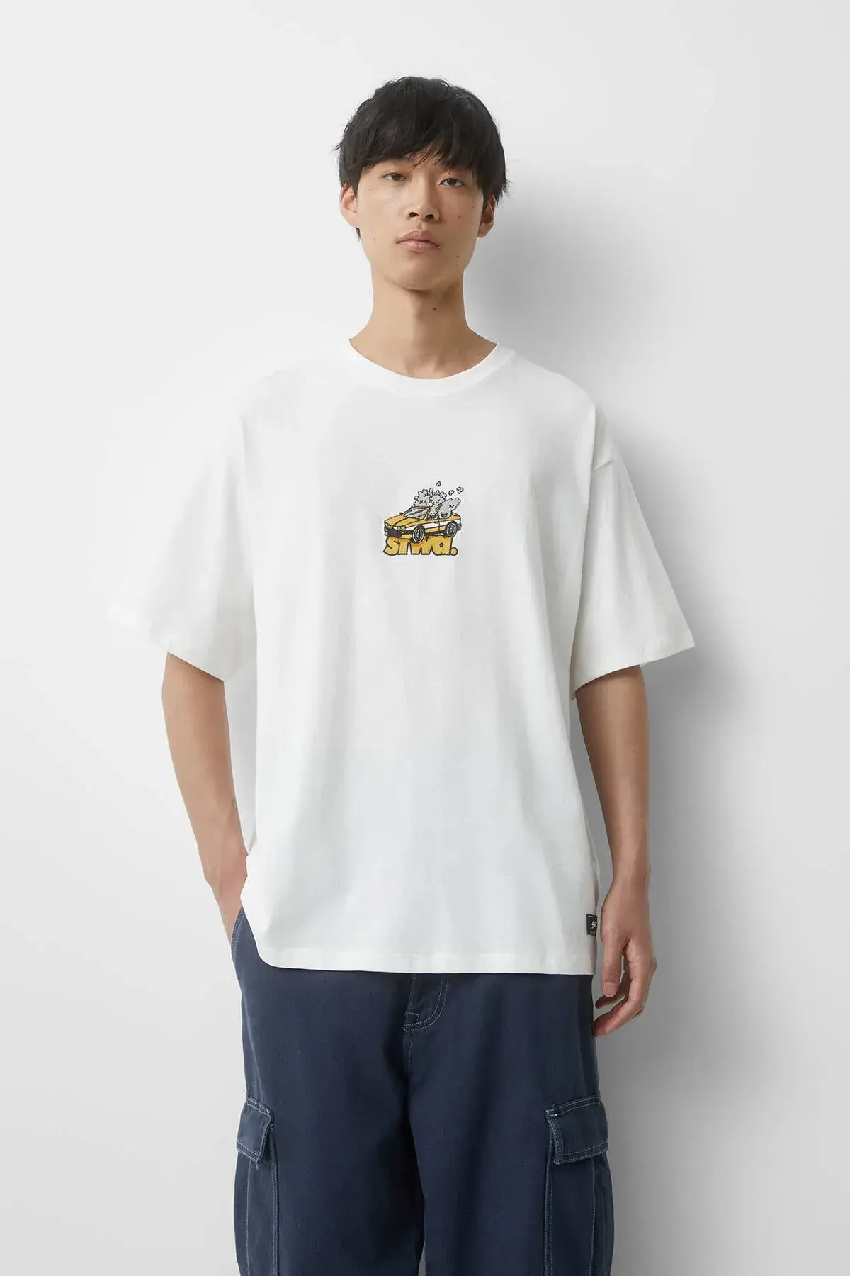 Pull & Bear Taksi desenli kısa kollu STWD t-shirt 07242595