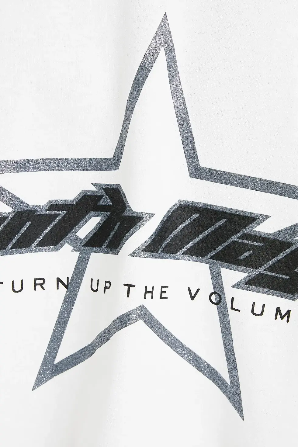 Thumbnail: Bershka Kısa kollu parıltılı desenli crop t-shirt