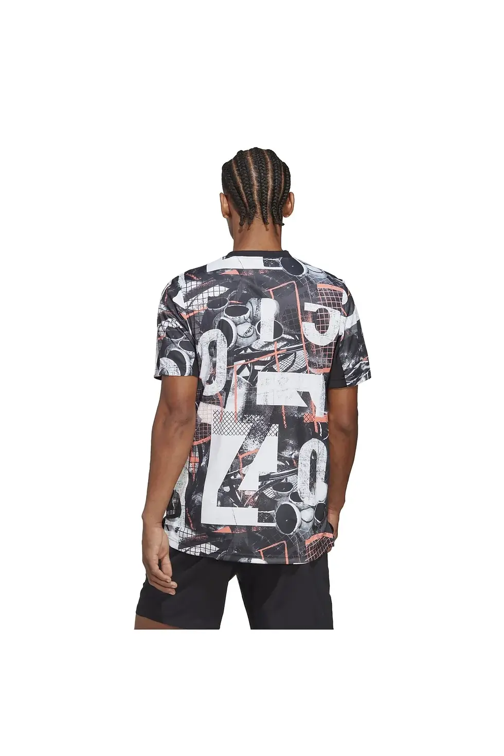 Thumbnail: adidas Ht7170-e Club Graph Tee Erkek T-shirt Gri HT7170-E