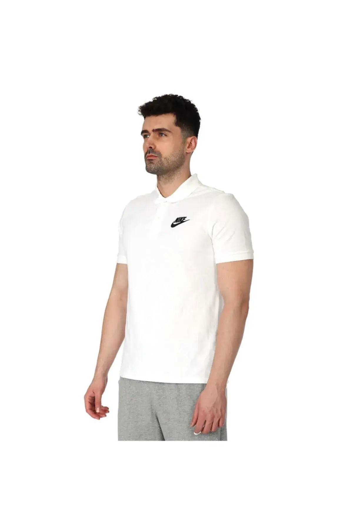 Nike Erkek T-Shirt Beyaz M Nsw Ce Polo Matchup Pq Whıte
