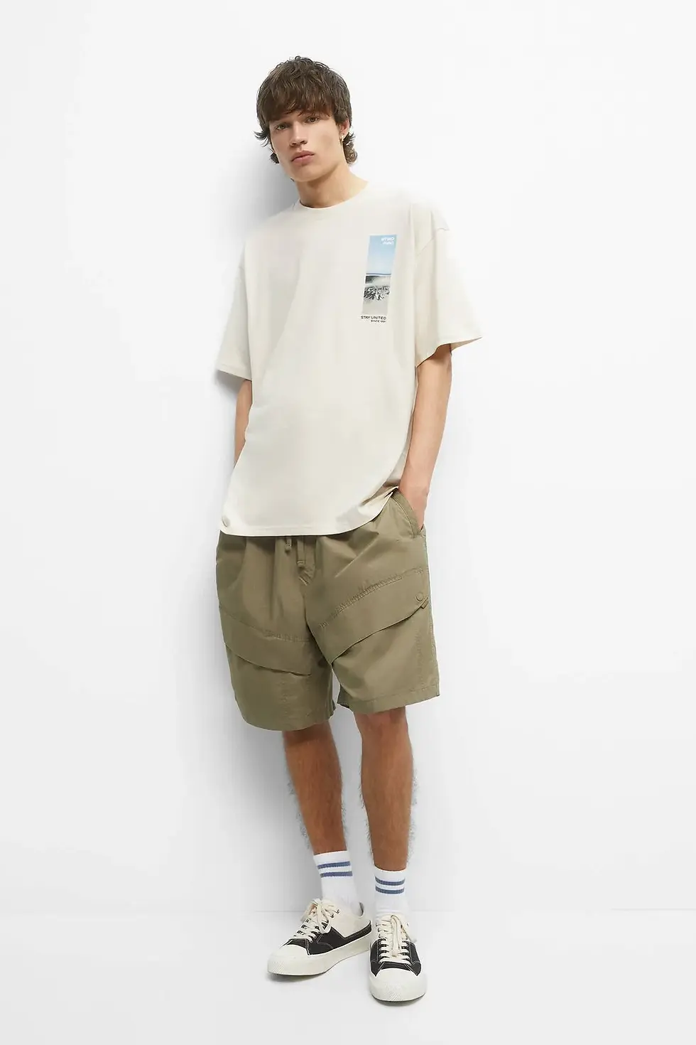 Thumbnail: Pull & Bear Stwd Fotoğraf Baskılı T-shirt 07241554