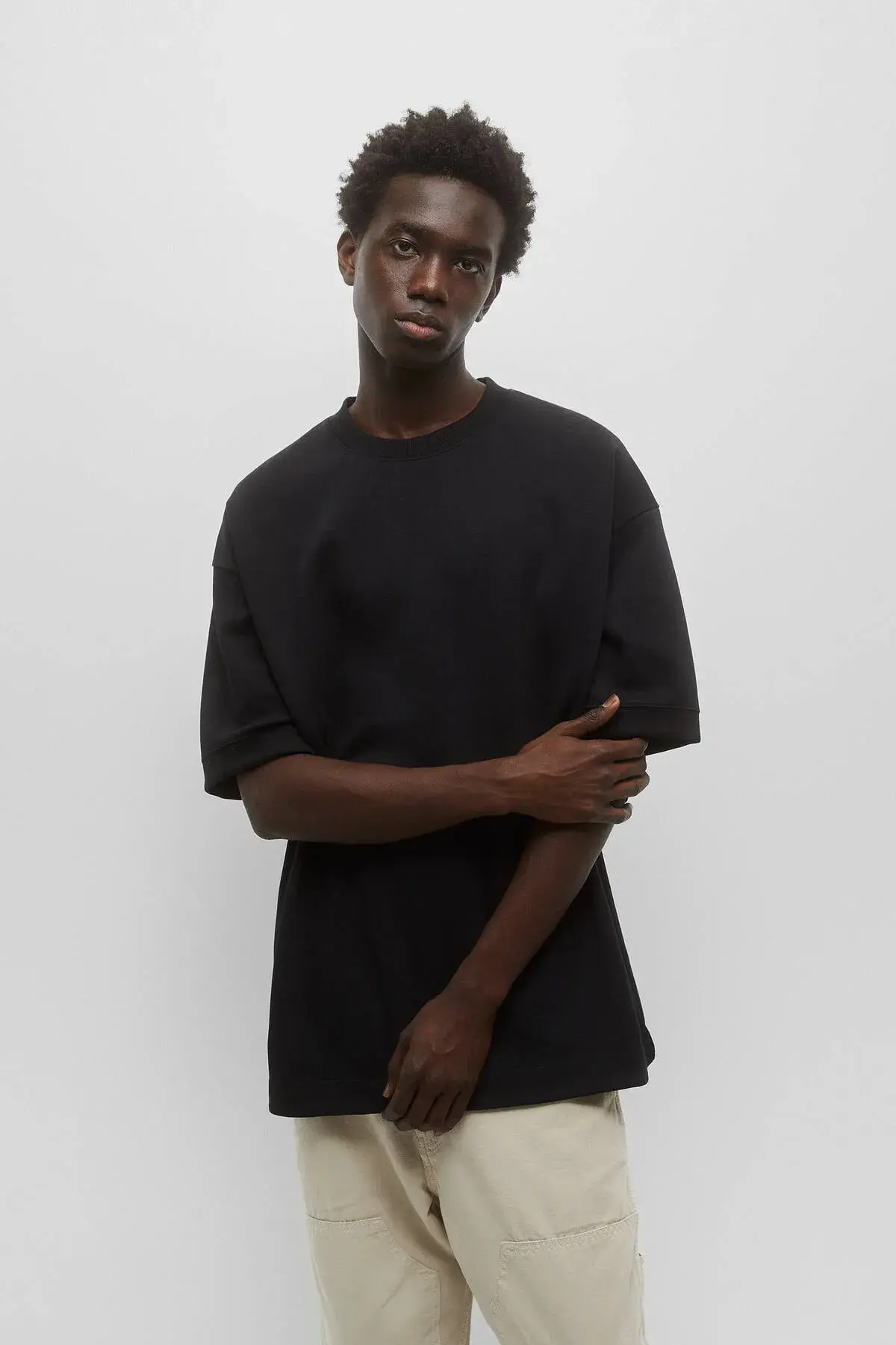 Pull & Bear Erkek Basic pamuklu t-shirt 04596579