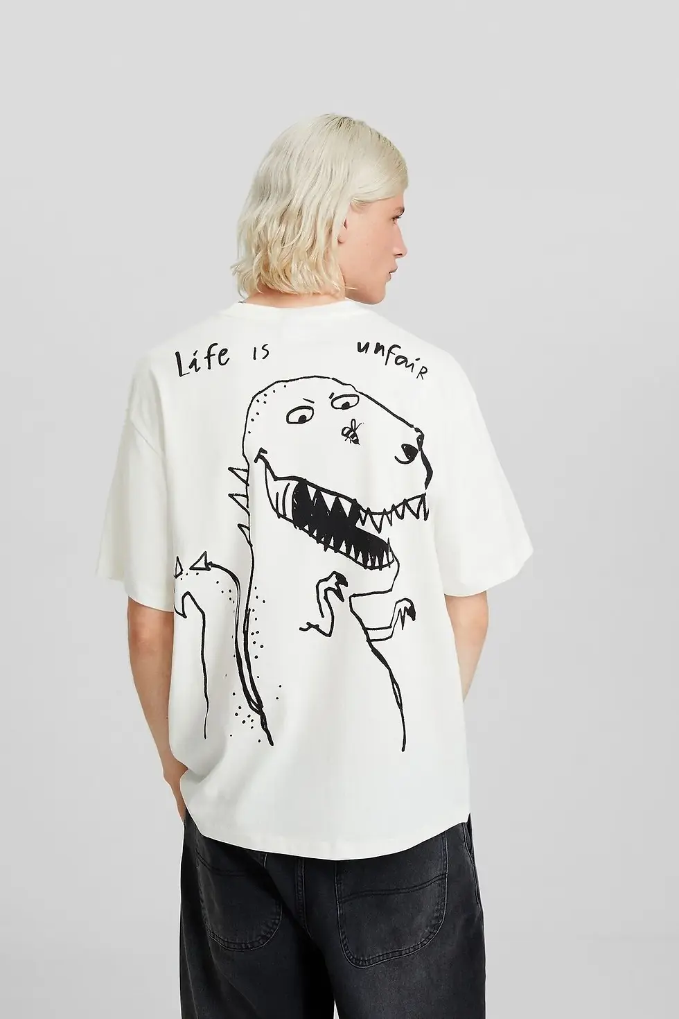 Thumbnail: Bershka Desenli kısa kollu boxy fit t-shirt