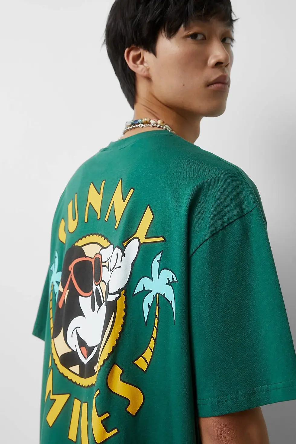 Thumbnail: Pull & Bear Kısa kollu yeşil Mickey Mouse t-shirt'ü 07242923