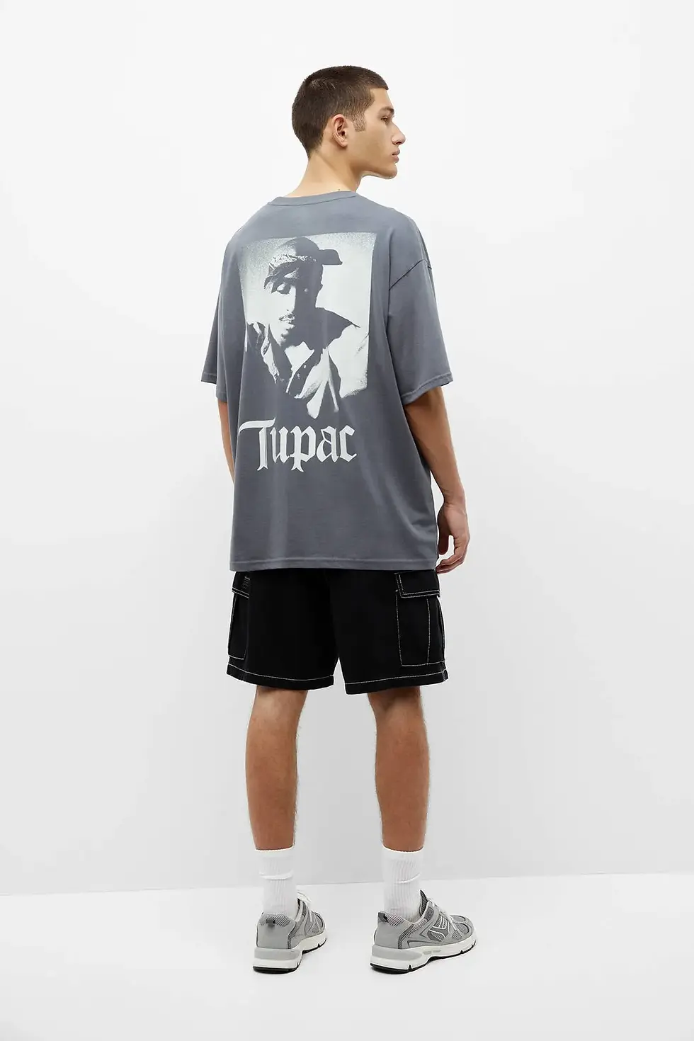 Thumbnail: Pull & Bear Erkek Kontrast Tupac t-shirt'ü 07241932