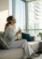 Mujer cumpliendo ayuno de 4 a 6 horas antes de una resonancia magnética con contraste