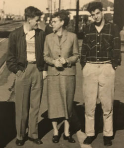 Leela with sons 1950s