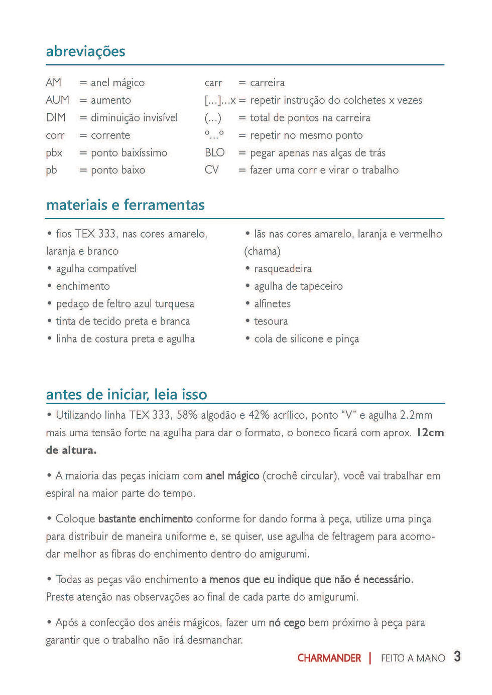 Thumbnail: Pokémon Charmander | receita PDF