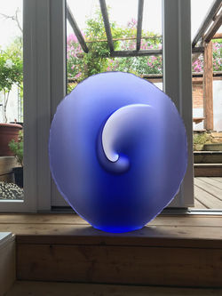 THE BEGINNING IN BLUE 31 x 27 x 4in