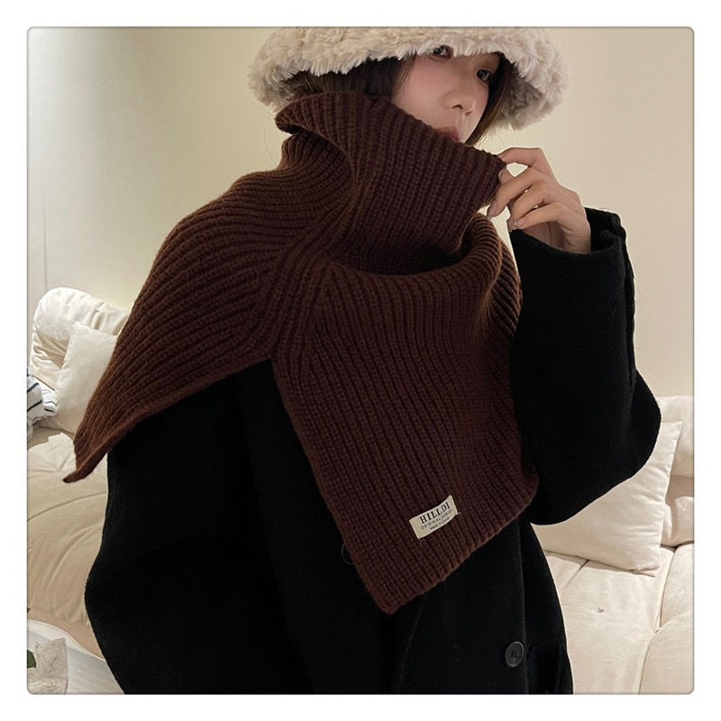 Thumbnail: Fashion all-match high collar split shawl NY3751598