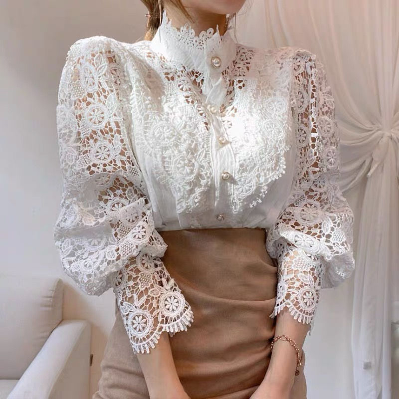 Thumbnail: Romantic retro French lace top NY0045