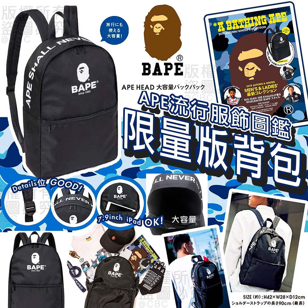 日本🇯🇵雜誌附送BAPE 雙肩背包袋
