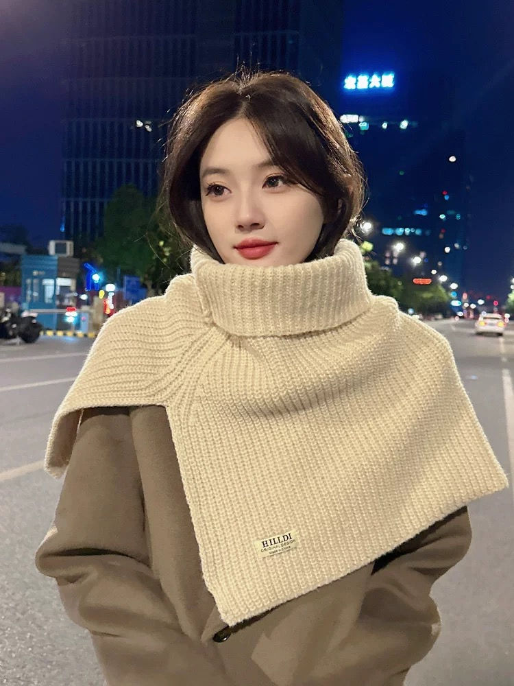 Thumbnail: Fashion all-match high collar split shawl NY3751598