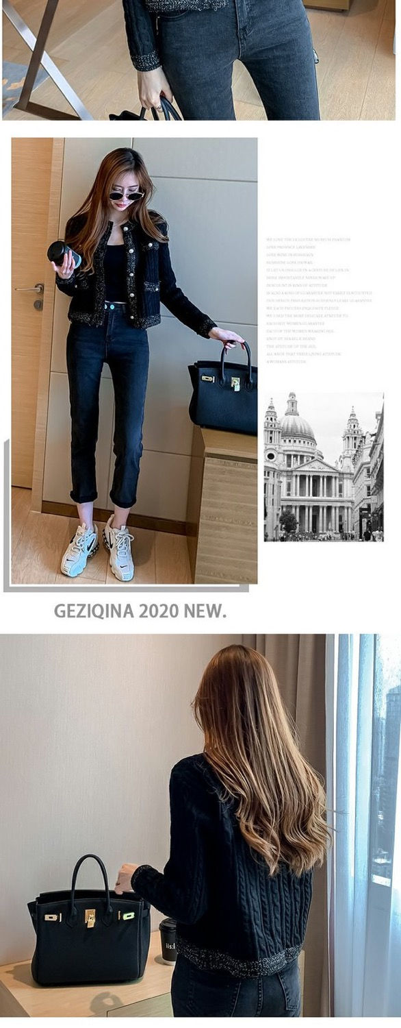 Thumbnail: Chanel style crew neck coat NY0023
