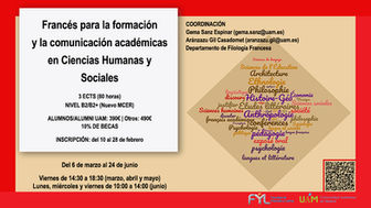 Curso Francés para la formación y la comunicación académicas en Ciencias Humanas y Sociales