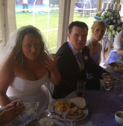 Eating hog roast having already had best man speech