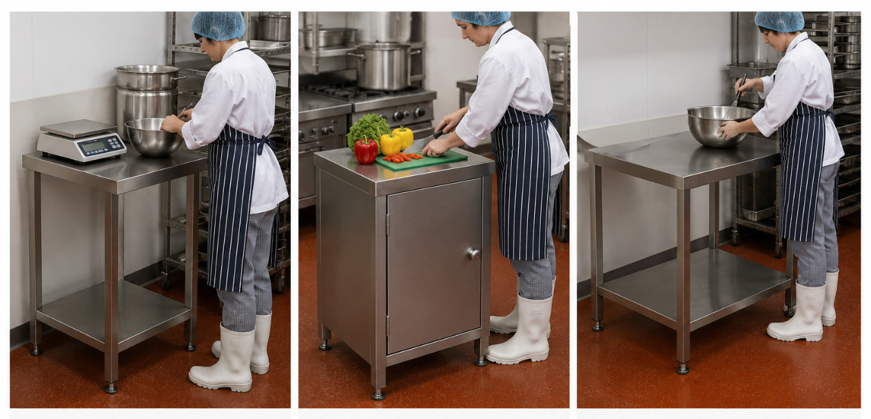 Gilwood’s stainless steel tables offer a comprehensive selection that includes Managers desks, ingredient tables, poly top tables, draining tables, pizza tables, maple blocks, desks and lecterns.