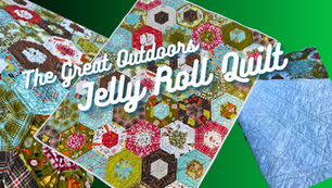 The great outdoors jelly roll hexagon quilt