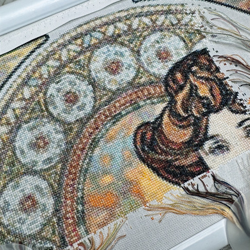 Same section of stitching from afar