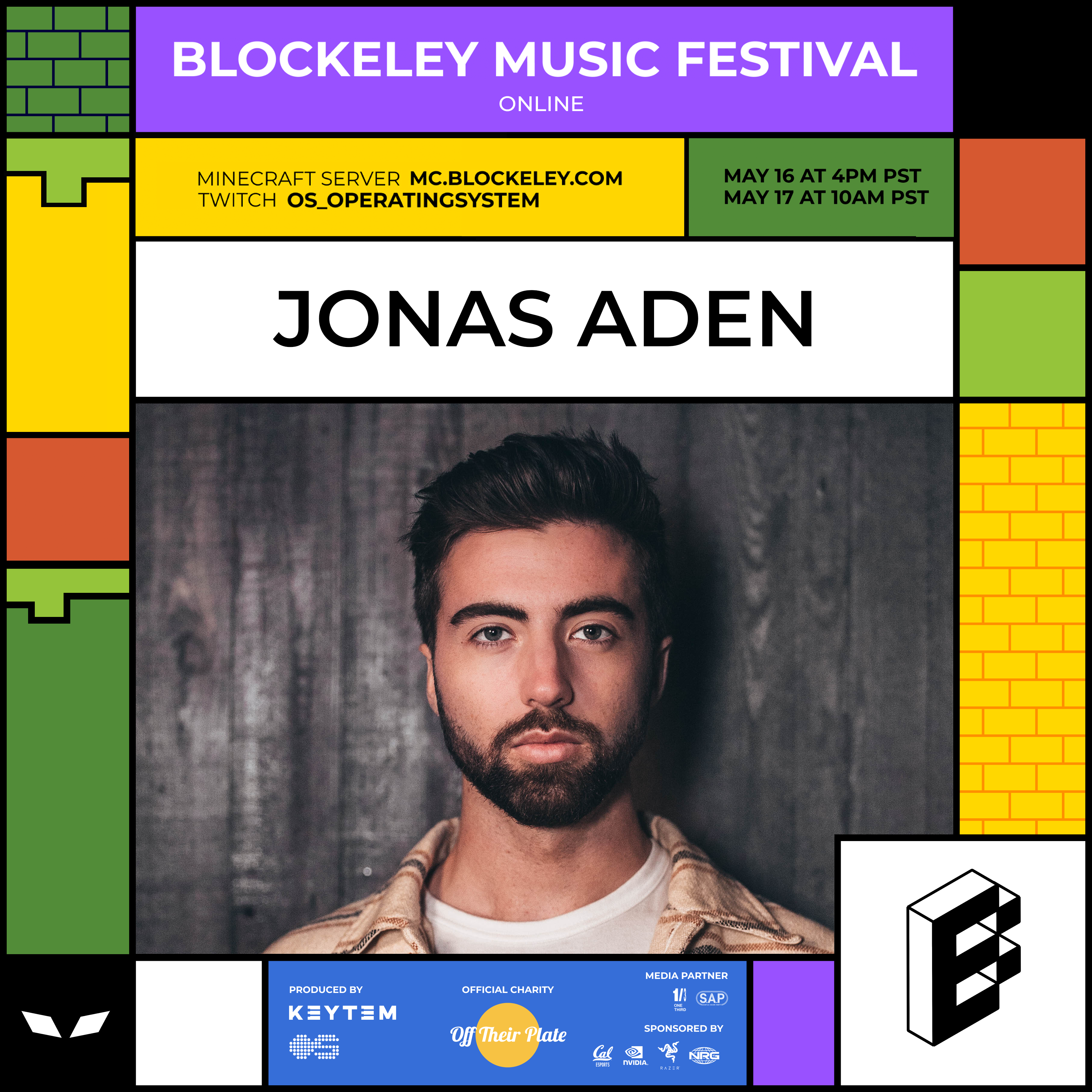 Jonas Aden performs at Minecraft-hosted Blockeley Festival — Fast Friends