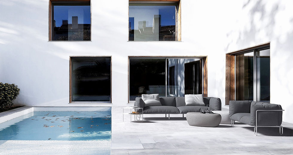 Fargo Soft X260/150 outdoor sofas - Flirtstone Material 75/90 outdoor coffee tables