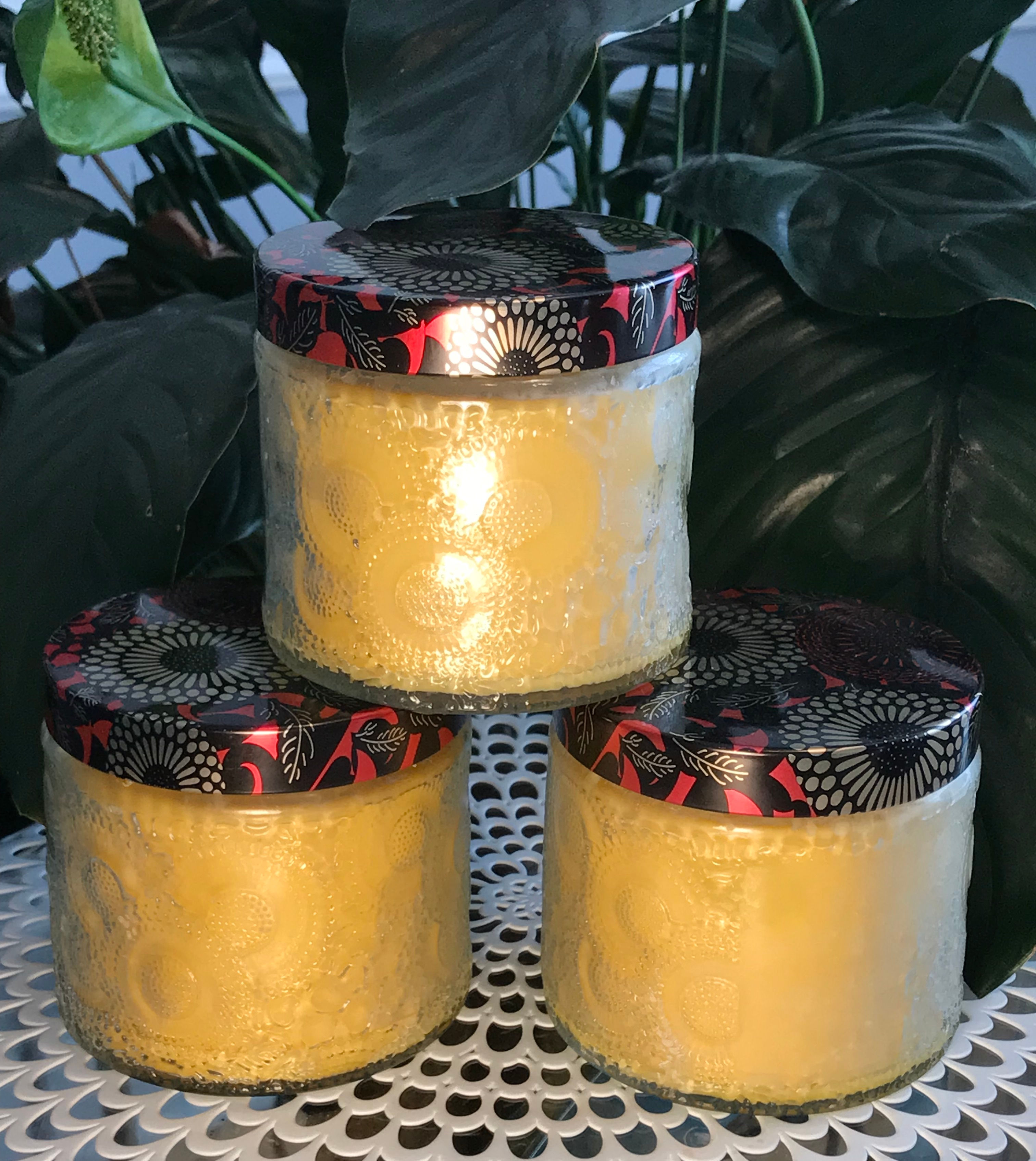 Beeswax & Coconut Oil Candle With Designer Lid (8 oz)