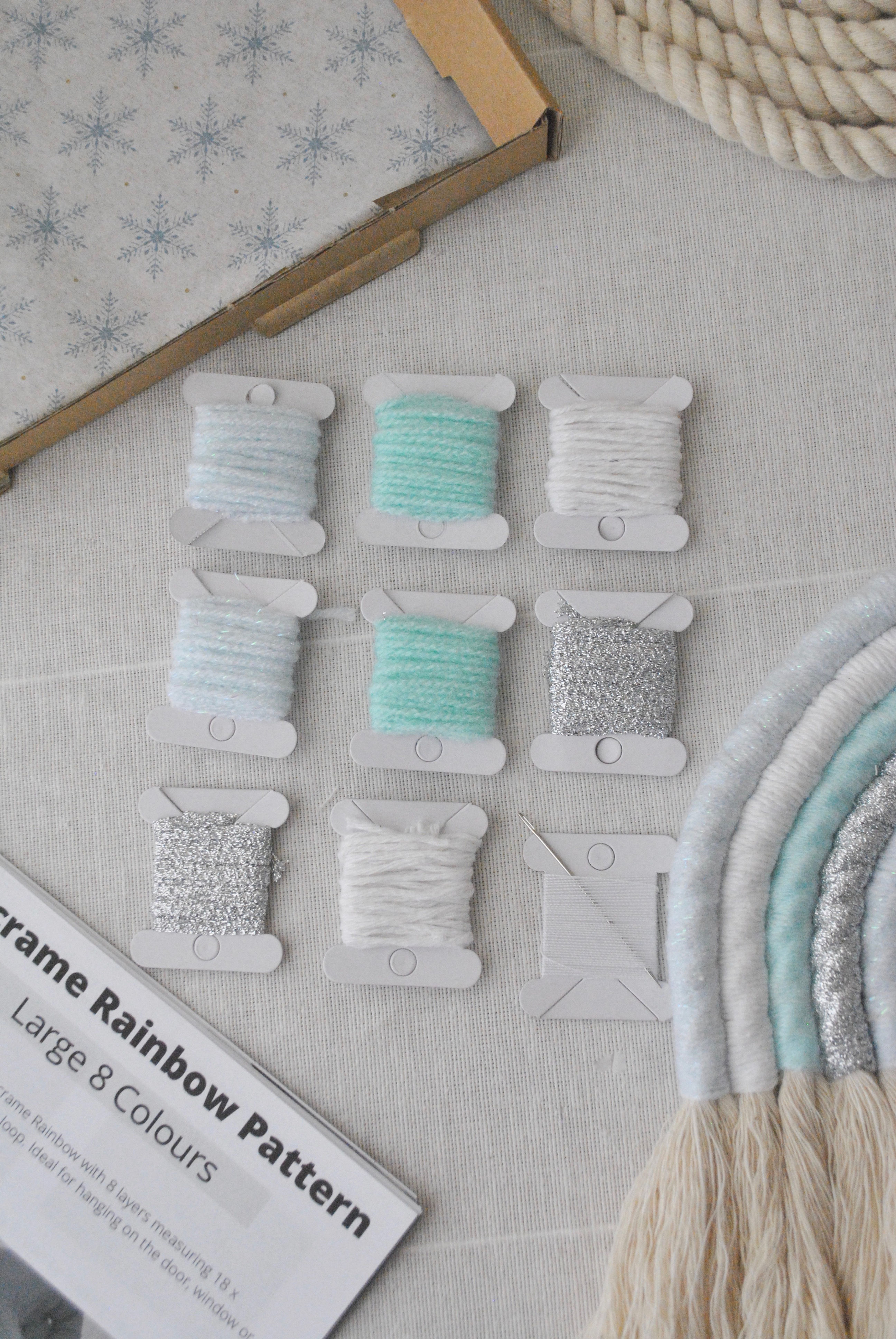 Large Winter Wonderland Macrame Rainbow Kit