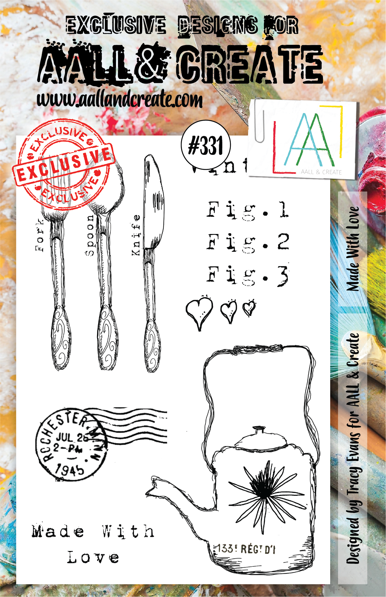 AALL and Create A5 Stamp Set #331 - Made with Love