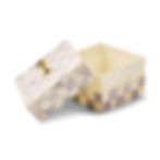MacKenzie-Childs Violet Check Capiz Scalloped Box