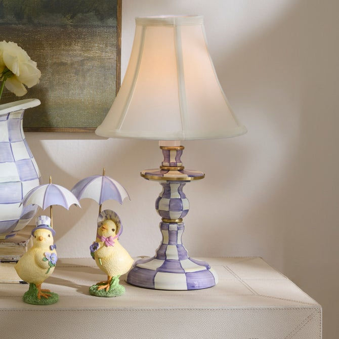 Thumbnail: Violet Check Candlestick Lamp