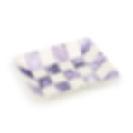MacKenzie-Childs Violet Check Capiz Soap Dish