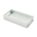 MacKenzie-Childs Sterling Check Glass Vanity Tray