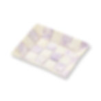 MacKenzie-Childs Violet Check Capiz Soap Dish
