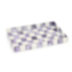 MacKenzie-Childs Violet Check Capiz Vanity Tray