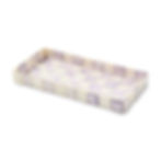 MacKenzie-Childs Violet Check Capiz Vanity Tray