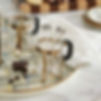 Mackenzie-Childs Courtly Check, Black and White Checked Espresso Spoons (set of 4)