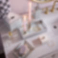 MacKenzie-Childs Sterling Check Glass Vanity Tray