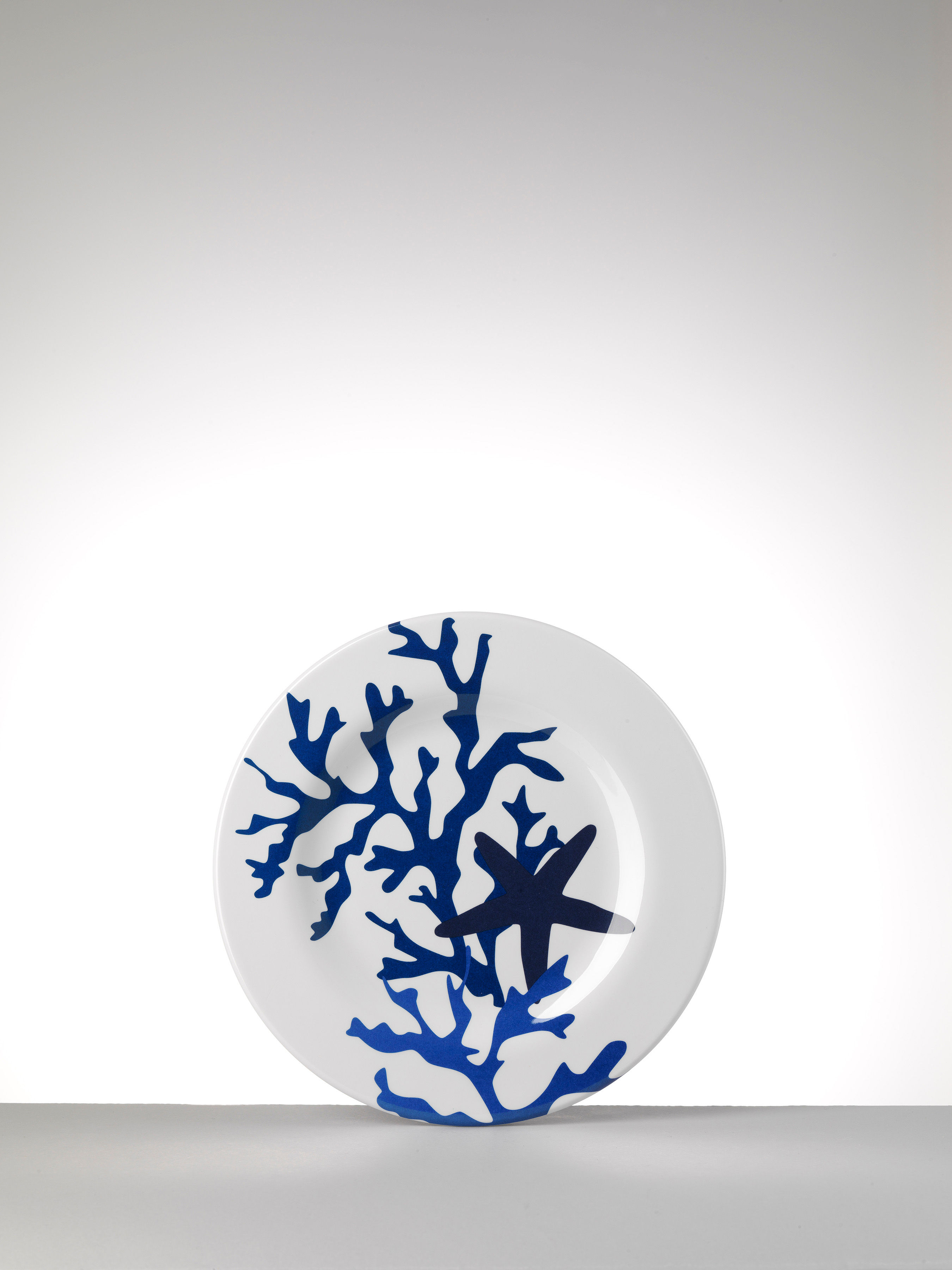 Corallo Blue Dessert Plate by Mario Luca Giusti