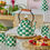 Thumbnail: Mackenzie-Childs Emerald Check, Green and white checked lidded sugar bowl