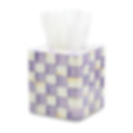 MacKenzie-Childs Violet Check Boutique Tissue Box Cover