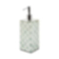 MacKenzie-Childs Sterling Check Soap Glass Pump