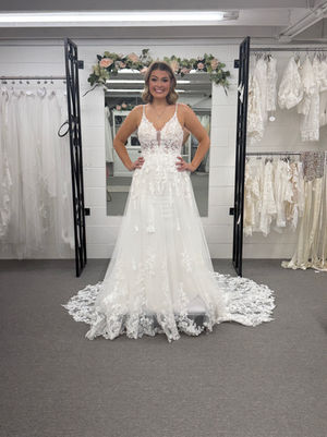 no lace wedding dress with sleeves Modest Civil Short Sleeves A-Line Wedding Dress Simple Casual V-Neck Low-V  Back Floor Length Bridal Gown with Train