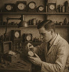 Jewelry artisan working at Robson's Jewelrs in Baytown TX - expert in custom engagement ring design and gemstone setting