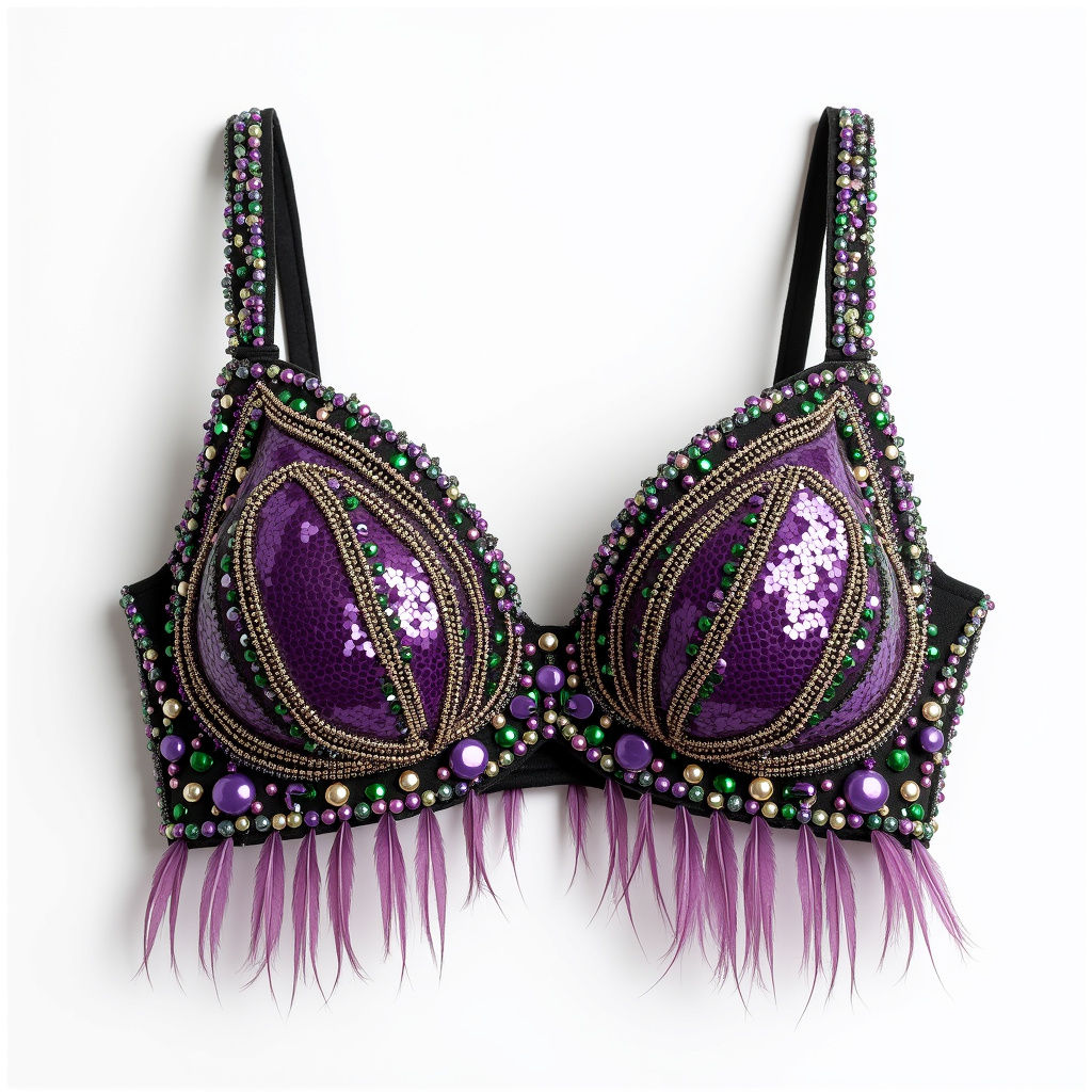 Mardi Gras Sparkle Bra